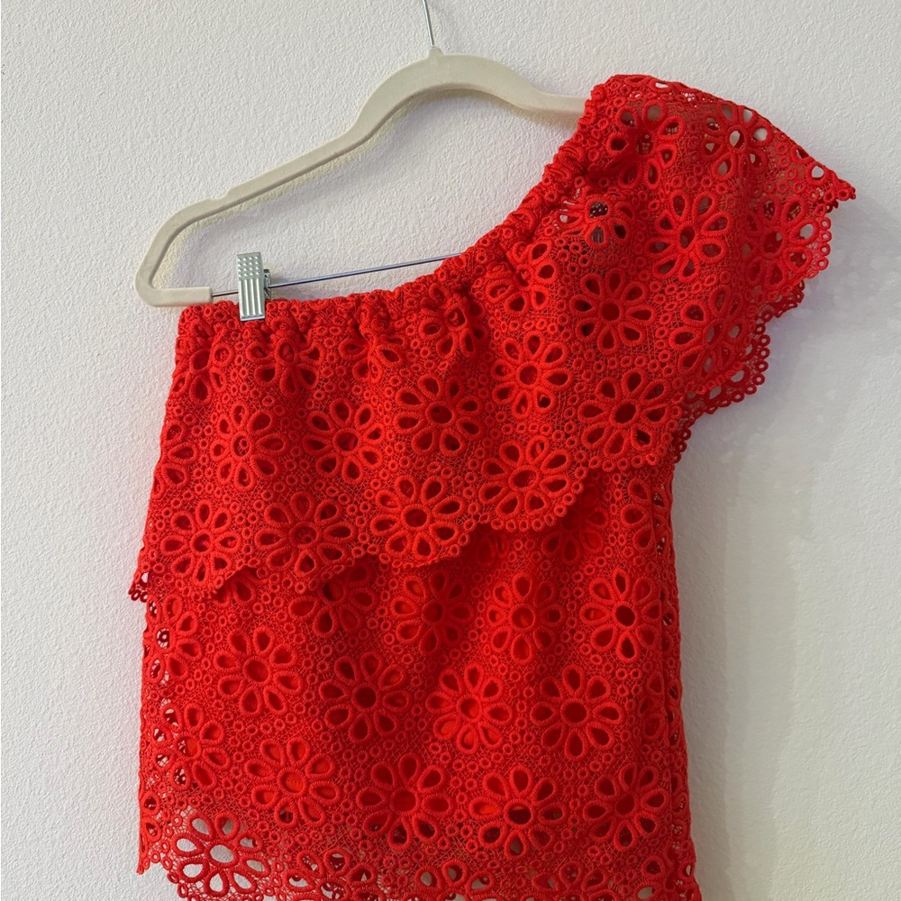 Jack by BB Dakota Scarlet Floral Lace Blouse